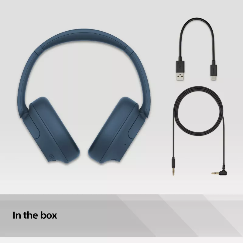 Sony WH-CH720N belaidės triukšmo slopinimo ausinės, mėlynos