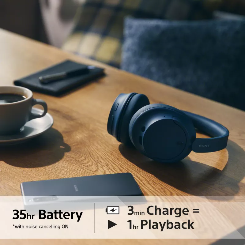 Sony WH-CH720N belaidės triukšmo slopinimo ausinės, mėlynos