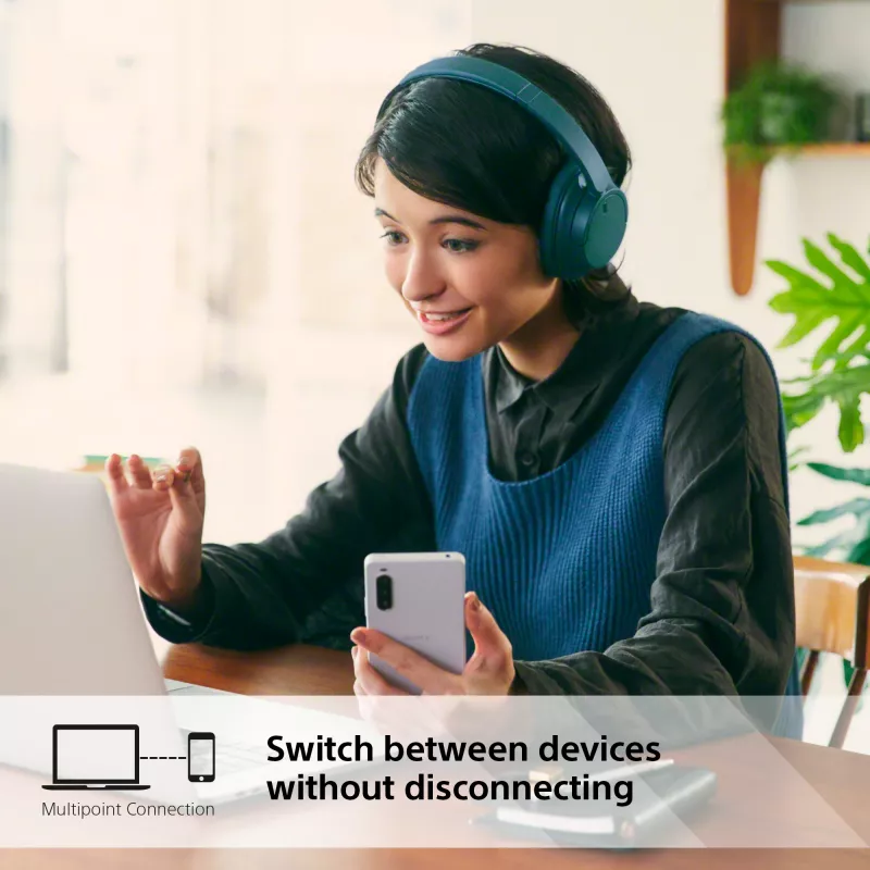 Sony WH-CH720N belaidės triukšmo slopinimo ausinės, mėlynos