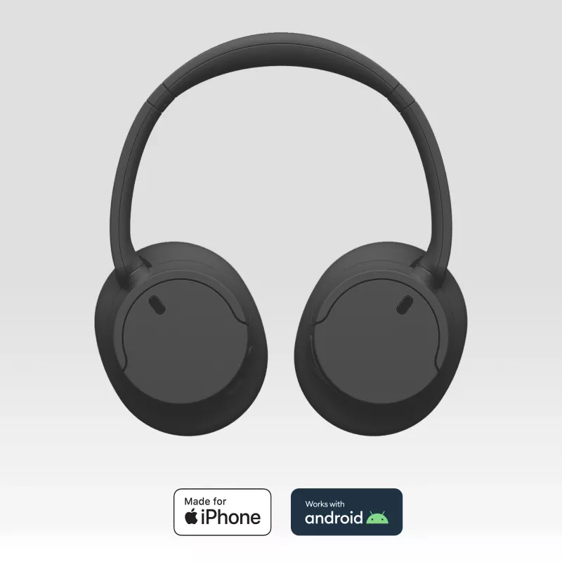 Sony WH-CH720 ausinės laidinės ir belaidės, ant galvos, skambučiams/muzikai, USB Type-C, Bluetooth, juodos