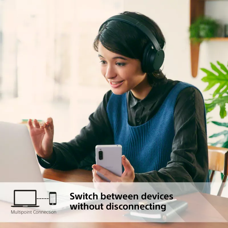 Sony WH-CH720 ausinės laidinės ir belaidės, ant galvos, skambučiams/muzikai, USB Type-C, Bluetooth, juodos