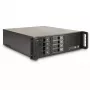 Inter-Tech IPC 3U-3508 duomenų saugyklos serverio korpusas, 48,3 cm 3U montuojamas į spintą, ATX, SATA/SAS Hot-Swap, 2x 5,25 colio išoriniai skyriai, be maitinimo bloko, juodas