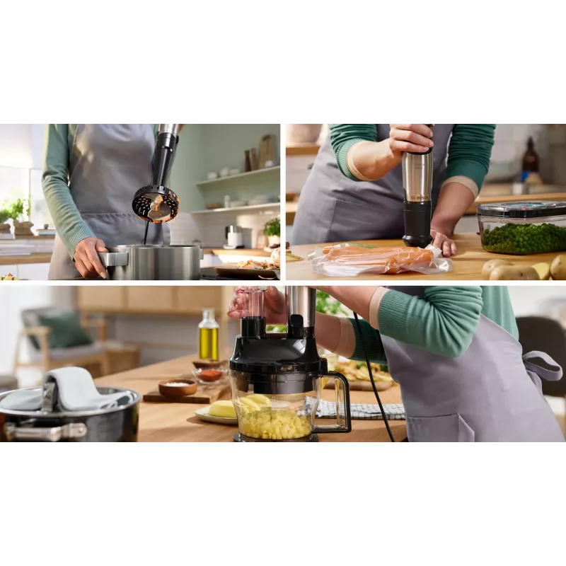 Bosch Serie 6 MSM6M622 blenderis 0,6 L Virimo blenderis 1000 W Juoda, Nerūdijantis plienas