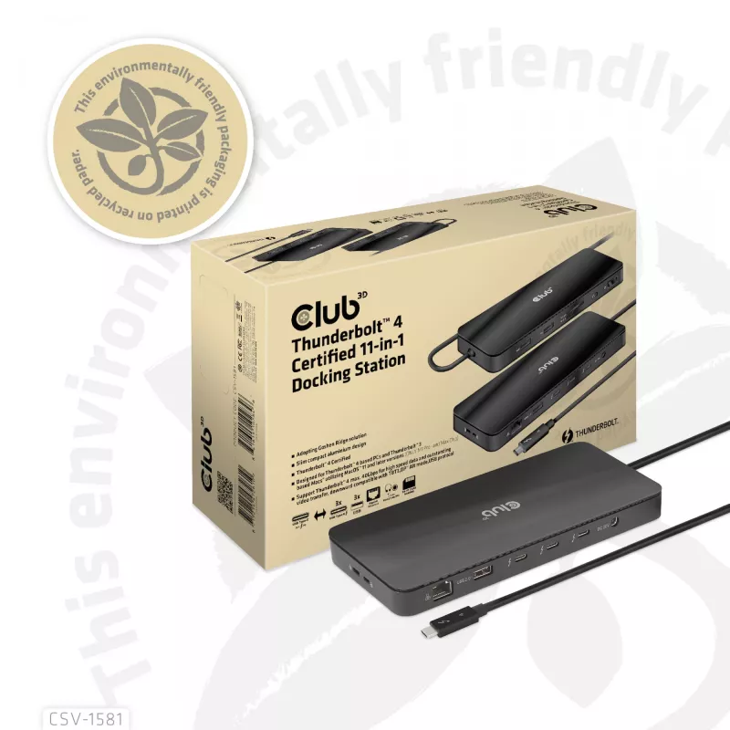 Dokavimo stotelė CLUB3D Thunderbolt 4 Certified 11-in-1 140W