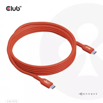 CLUB3D USB2 Type-C dvikryptis USB-IF sertifikuotas kabelis duomenims 480Mb, PD 240W(48V/5A) EPR M/M 3m / 9.84 ft
