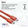 CLUB3D USB2 Type-C dvikryptis USB-IF sertifikuotas kabelis duomenims 480Mb, PD 240W(48V/5A) EPR M/M 3m / 9.84 ft