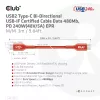 CLUB3D USB2 Type-C dvikryptis USB-IF sertifikuotas kabelis duomenims 480Mb, PD 240W(48V/5A) EPR M/M 3m / 9.84 ft