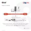 CLUB3D USB2 Type-C dvikryptis USB-IF sertifikuotas kabelis duomenims 480Mb, PD 240W(48V/5A) EPR M/M 3m / 9.84 ft