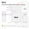 CLUB3D kelioninis įkroviklis 140 W, GaN technologija, vienas USB Type-C prievadas, palaiko Power Delivery (PD) 3.1