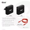 CLUB3D kelioninis įkroviklis 140 W, GaN technologija, vienas USB Type-C prievadas, palaiko Power Delivery (PD) 3.1