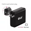 CLUB3D kelioninis įkroviklis 140 W, GaN technologija, vienas USB Type-C prievadas, palaiko Power Delivery (PD) 3.1