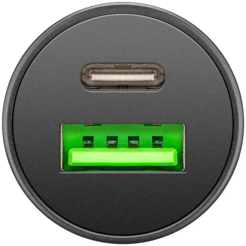Goobay dviejų USB automobilinis greitasis įkroviklis USB-C PD 45 W juodas