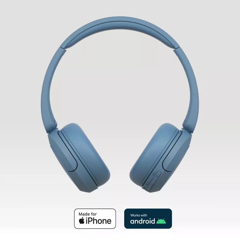 Sony WH-CH520 Belaidės ausinės su galvos juosta, skambučiams/muzikai, USB Type-C, mėlynos