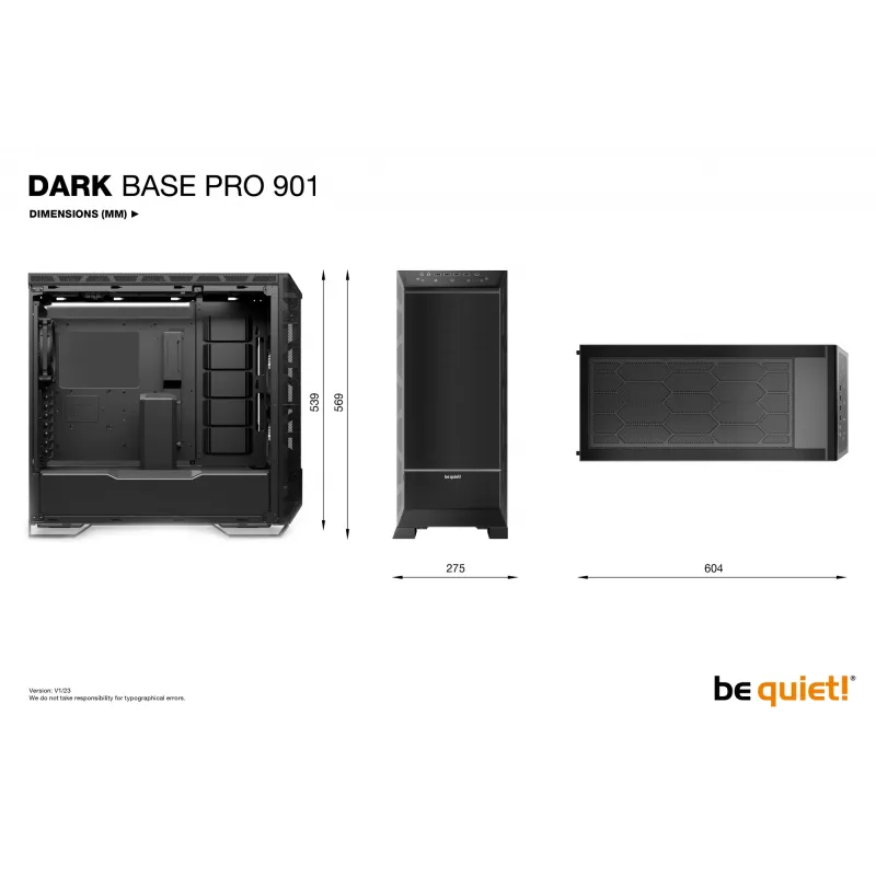 PC Case be quiet! DARK BASE PRO 901 | Full Tower | Juoda