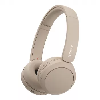 Sony WH-CH520 Belaidės ausinės ant galvos, skirtos skambučiams/muzikai, USB Type-C, Bluetooth, įkrovimo stovas, kreminė
