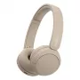 Sony WH-CH520 Belaidės ausinės ant galvos, skirtos skambučiams/muzikai, USB Type-C, Bluetooth, įkrovimo stovas, kreminė