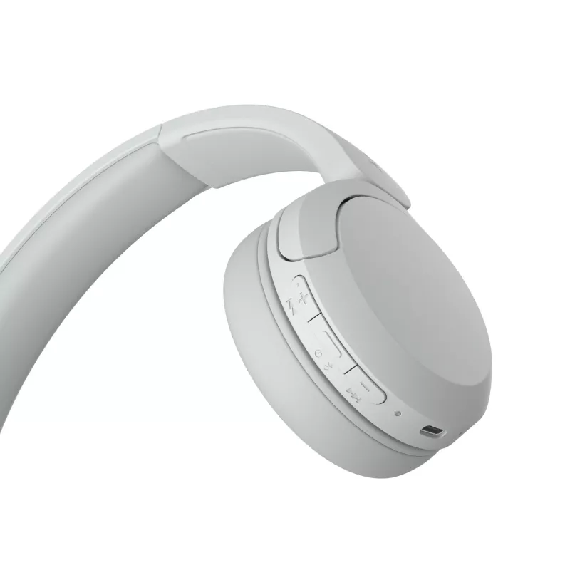Sony WH-CH520 belaidės ant ausų dedamos ausinės su mikrofonu, Bluetooth 5.2, 50 h atkūrimo, USB-C įkrovimas, baltos