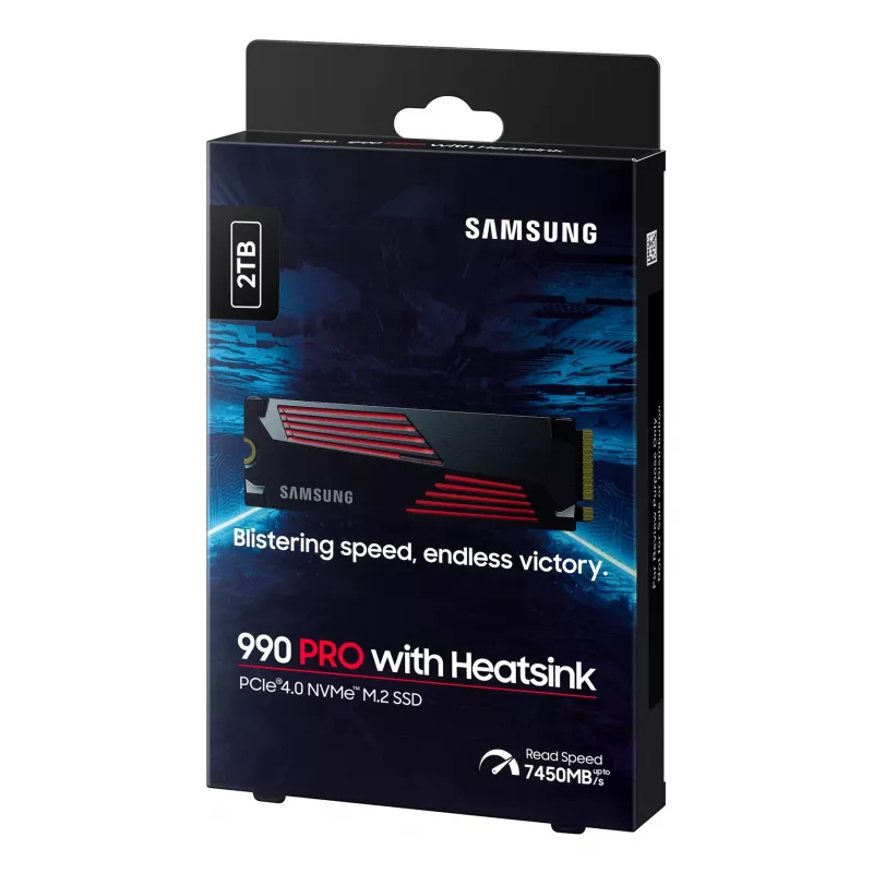 SSD diskas Samsung 990 PRO su Heatsink 2000 GB M.2 2280 M.2 NVMe MZ-V9P2T0CW
