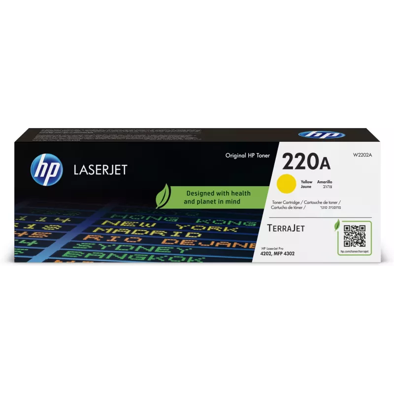 HP 220A geltona originali LaserJet tonerio kasetė, 1800 puslapių