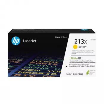 HP 213X didelės išeigos geltona originali LaserJet tonerio kasetė, 6000 puslapių, geltona, 1 vnt.