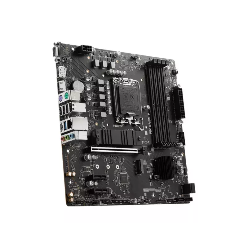 Motininė plokštė MSI PRO B760M-P micro ATX, Intel B760, LGA 1700, 4× DDR5 lizdai, 192 GB, SATA III, PCIe 4.0