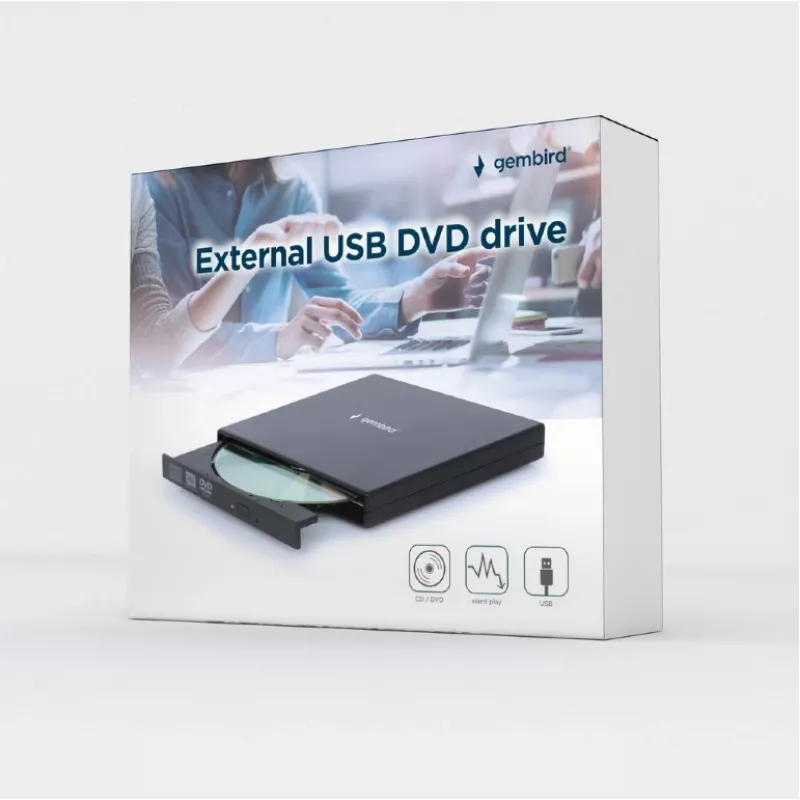 GEMBIRD išorinis USB DVD perrašymo įrenginys 24x - juodas