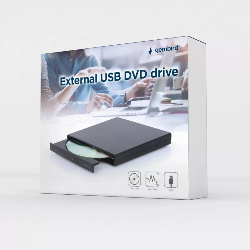 GEMBIRD išorinis USB DVD perrašymo įrenginys 24x - juodas