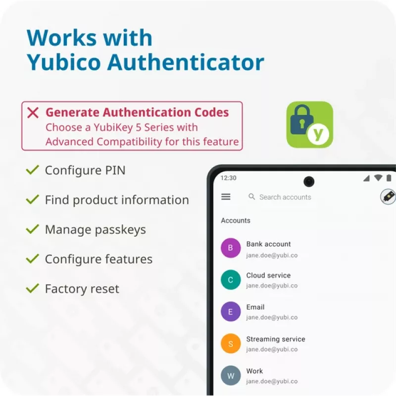 YUBICO saugos raktas NFC USB-A