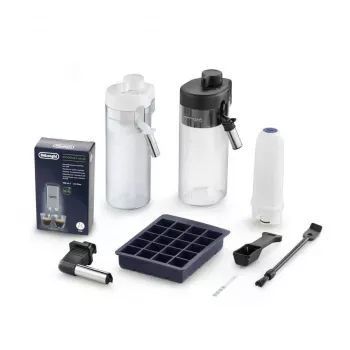 Espresso aparatas De’Longhi ECAM450.65.S — pilnai automatinis, 1,8 L vandens talpa, 300 g pupelių talpykla, 19 barų, įmontuotas malūnėlis, „Wi‑Fi“, TFT ekranas