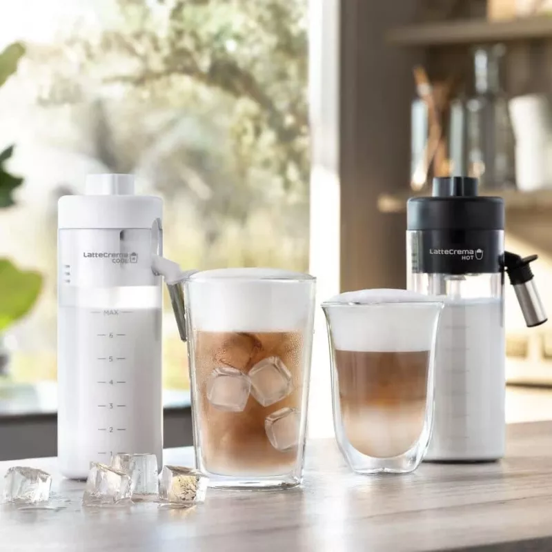 Espresso aparatas De’Longhi ECAM450.65.S — pilnai automatinis, 1,8 L vandens talpa, 300 g pupelių talpykla, 19 barų, įmontuotas malūnėlis, „Wi‑Fi“, TFT ekranas