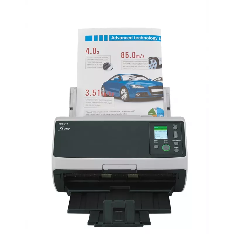Ricoh fi-8170 ADF + rankinis tiektuvas skaitytuvas 600 x 600 DPI A4 juoda, pilka