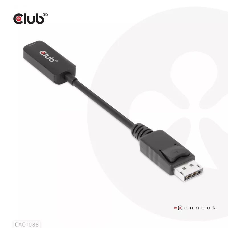 CLUB3D DisplayPort1.4 į HDMI 4K120Hz/8K60Hz HDR aktyvus adapteris M/F