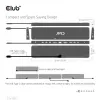 CLUB3D USB Gen1 Type-C Triple Display DP1.4 Alt mode Smart PD3.0 Charging Dock su 100 vatų maitinimo šaltiniu