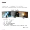 CLUB3D USB Gen1 Type-C Triple Display DP1.4 Alt mode Smart PD3.0 Charging Dock su 100 vatų maitinimo šaltiniu