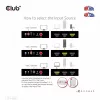 CLUB3D 3 į 1 HDMI™ 8K60Hz/4K120Hz jungiklis, 7680 x 4320 pikselių, 8K Ultra HD, juodas