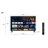 TV TCL 32S5400A 32 colių HD LED (1366x768), Android TV, Direct‑LED, 2×HDMI, HDR10, Bluetooth 5.0