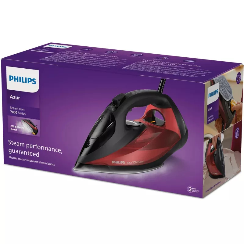 Philips 7000 serijos DST7022/40 lygintuvas Garinis lygintuvas SteamGlide Plus pado plokštė 2800 W Juoda