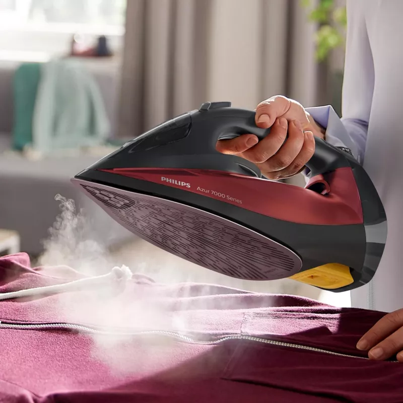 Philips 7000 serijos DST7022/40 lygintuvas Garinis lygintuvas SteamGlide Plus pado plokštė 2800 W Juoda