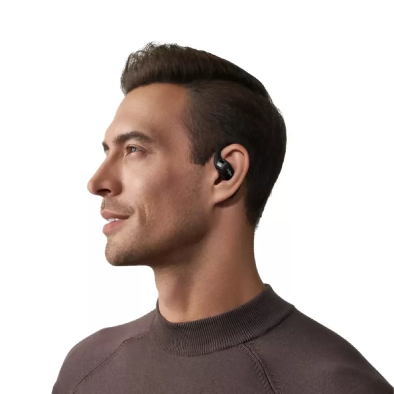 SHOKZ OpenFit ausinės belaidės užkabinamos už ausies skambučiams/muzikai/sportui/kasdienai Bluetooth juodos