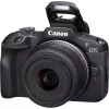 Canon EOS R100 + RF-S 18-45mm F4.5-6.3 IS STM rinkinys MILC 24,1 MP CMOS 6000 x 4000 pikselių juoda