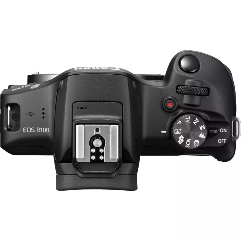 Canon EOS R100 + RF-S 18-45mm F4.5-6.3 IS STM rinkinys MILC 24,1 MP CMOS 6000 x 4000 pikselių juoda
