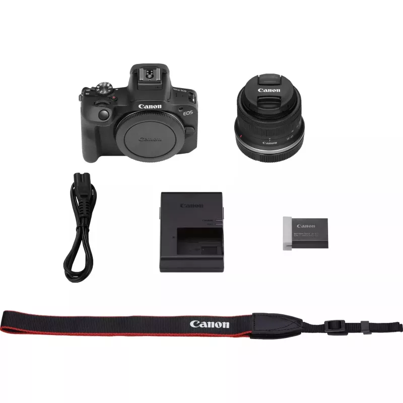 Canon EOS R100 + RF-S 18-45mm F4.5-6.3 IS STM rinkinys MILC 24,1 MP CMOS 6000 x 4000 pikselių juoda