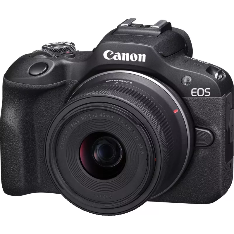 Canon EOS R100 + RF-S 18-45mm F4.5-6.3 IS STM + RF-S 55-200mm F5-7.1 IS STM rinkinys, 24,1 MP, 6000 x 4000 pikselių, CMOS, 4K Ultra HD, 309 g, Juoda