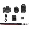 Canon EOS R100 + RF-S 18-45mm F4.5-6.3 IS STM + RF-S 55-200mm F5-7.1 IS STM rinkinys, 24,1 MP, 6000 x 4000 pikselių, CMOS, 4K Ultra HD, 309 g, Juoda