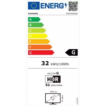 Samsung S65UC kompiuterio monitorius 86,4 cm (34 colių) 3440 x 1440 pikselių „UltraWide Quad HD“ LCD juodas