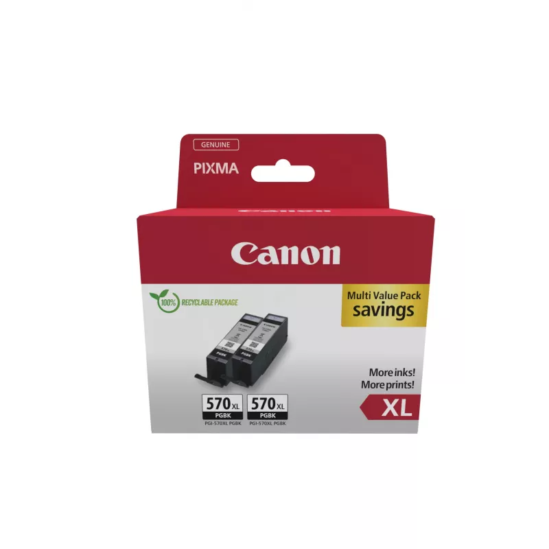 Canon 0318C010 rašalo kasetė 2 vnt. Originali didelio (XL) našumo juoda