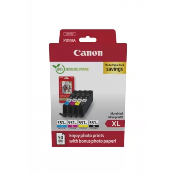 Canon 6443B008 rašalo kasetė 4 vnt. Originalius Didelio (XL) našumo Juoda, Žydra, Purpurinė, Geltona