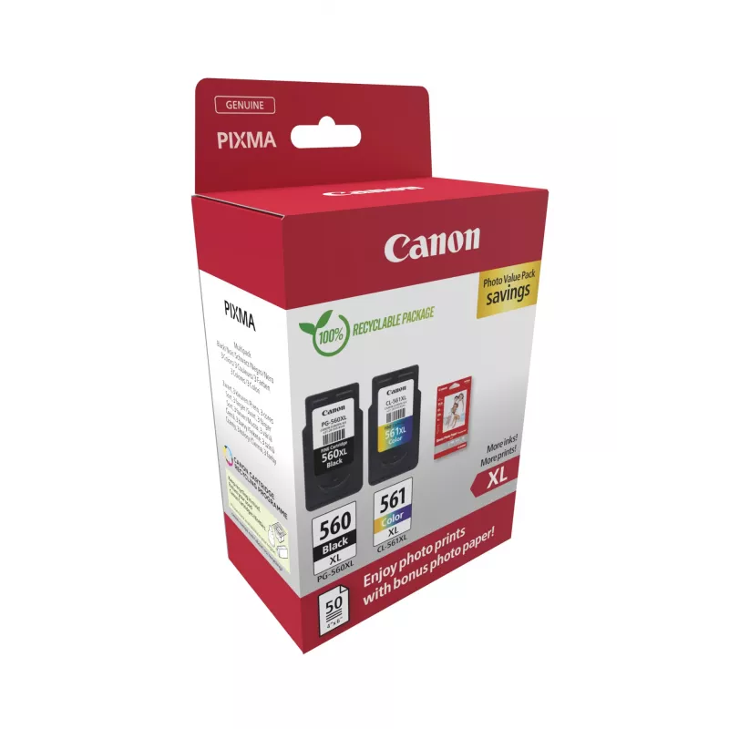 Canon 3712C008 rašalo kasetė 2 vnt. Originali didelio našumo juoda, žydra, purpurinė, geltona