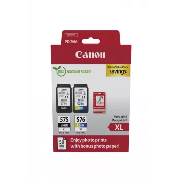 Canon 5437C006 rašalo kasetė 2 vnt. Originali didelės talpos (XL) juoda, žalsvai mėlyna, rausvai raudona, geltona