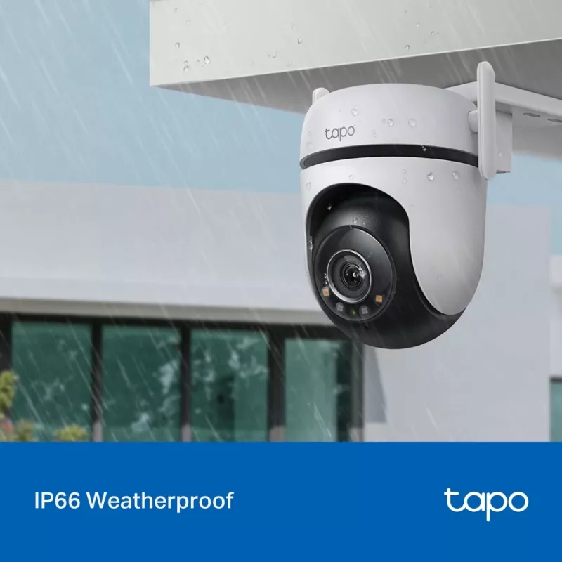 TP-Link Tapo lauko PTZ apsaugos „Wi-Fi“ kamera, IP apsaugos kamera, vidaus ir lauko, belaidė, CE, FCC, RoHS, RCM, lubinė, juoda, balta
